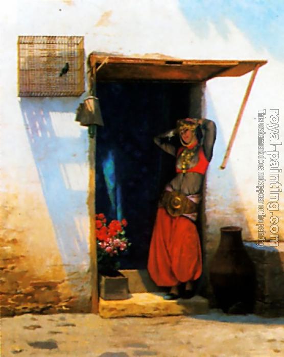 Jean-Leon Gerome : Woman of Cairo at her Door